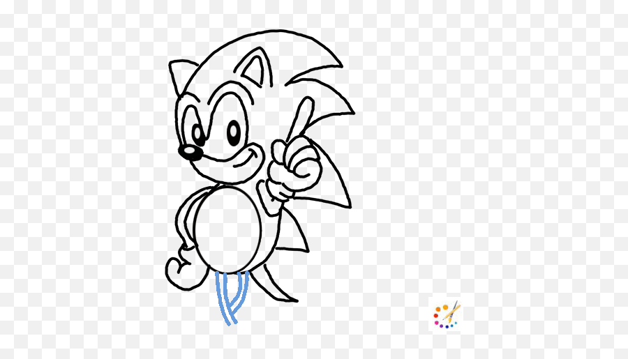 How To Draw Sonic Step By Step - For Kids U0026 Beginners Fictional Character Emoji,How To Draw Kissing Emoji