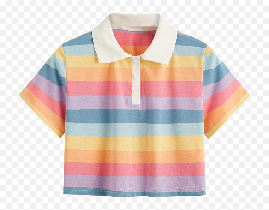 Clowncore Shirt Clothing Rainbow Sticker By Hiiiii - Aesthetics Soft Girl Shirts Emoji,Emoji Polo Shirt