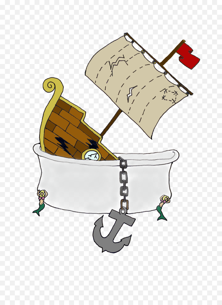 Sinkinbathtub Ship Bathtub Anchor - Nautical Emoji,Moogle Emoji