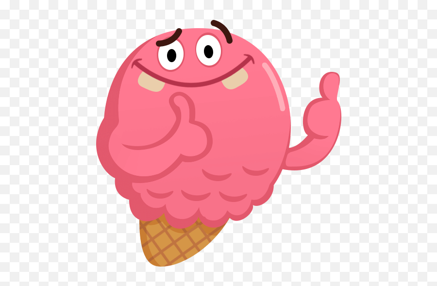 Pinky Ice - Cream Cone Sticker For Imessage By Hiep Nguyen Emoji,Ppap In Emojis