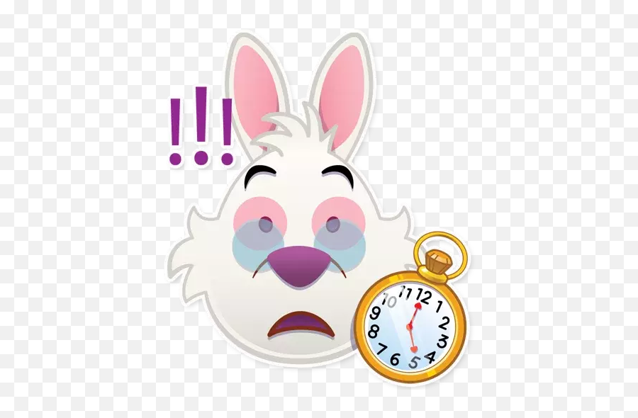 Disney Emojis 1 Sticker För Whatsapp - Disney White Rabbit Emoji,Emojis Pervertidos