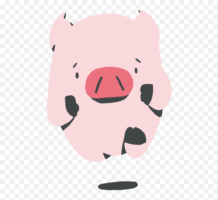 Gifs Of Dancing Pigs - Cartoon Pig Transparent Gif Emoji,Pig Kawaii Emoticon