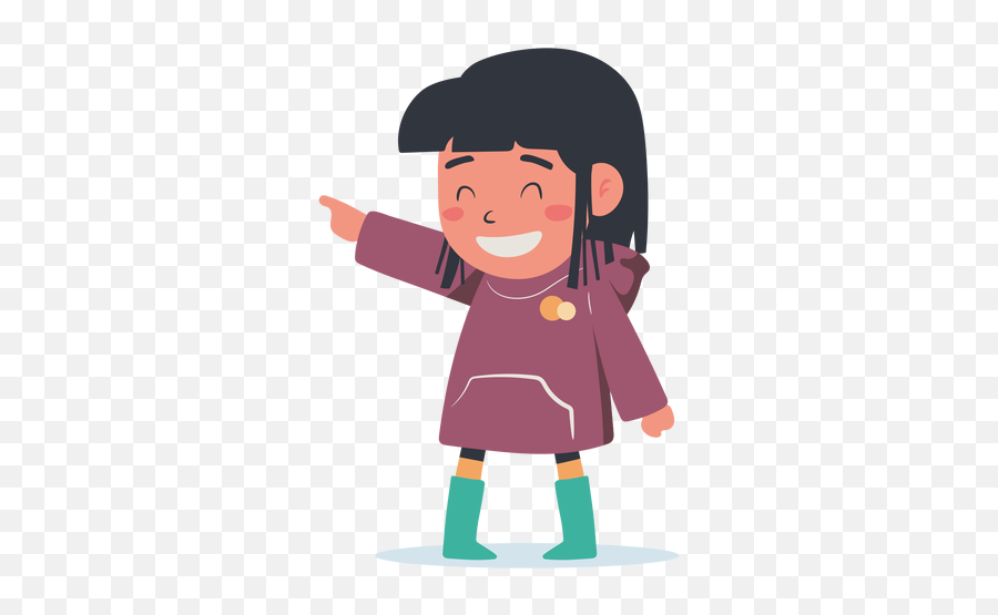 Falda Escocesa Plana Niño - Descargar Pngsvg Transparente Girl Pointing Cartoon Png Emoji,Emojis Librospng