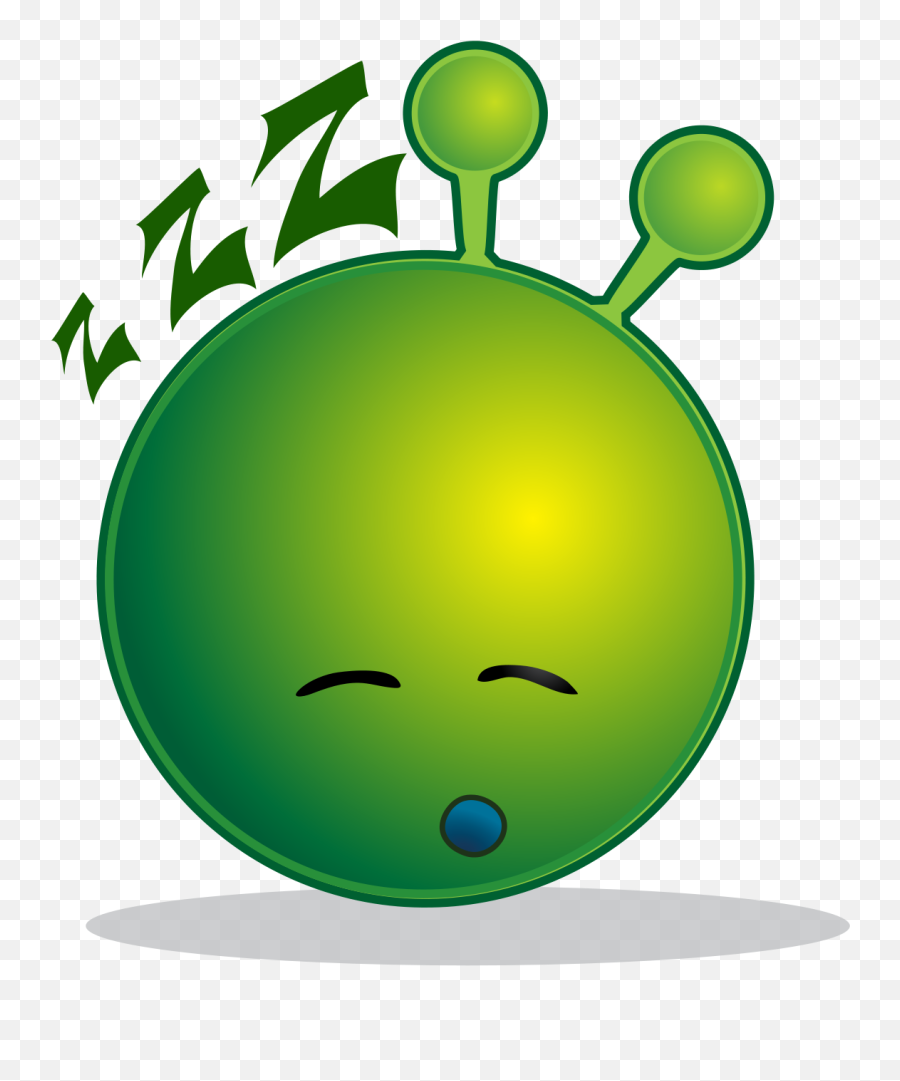 Alien Smiley Sleepy Emoji Emotions - Smiley Alien,Tired Emoji