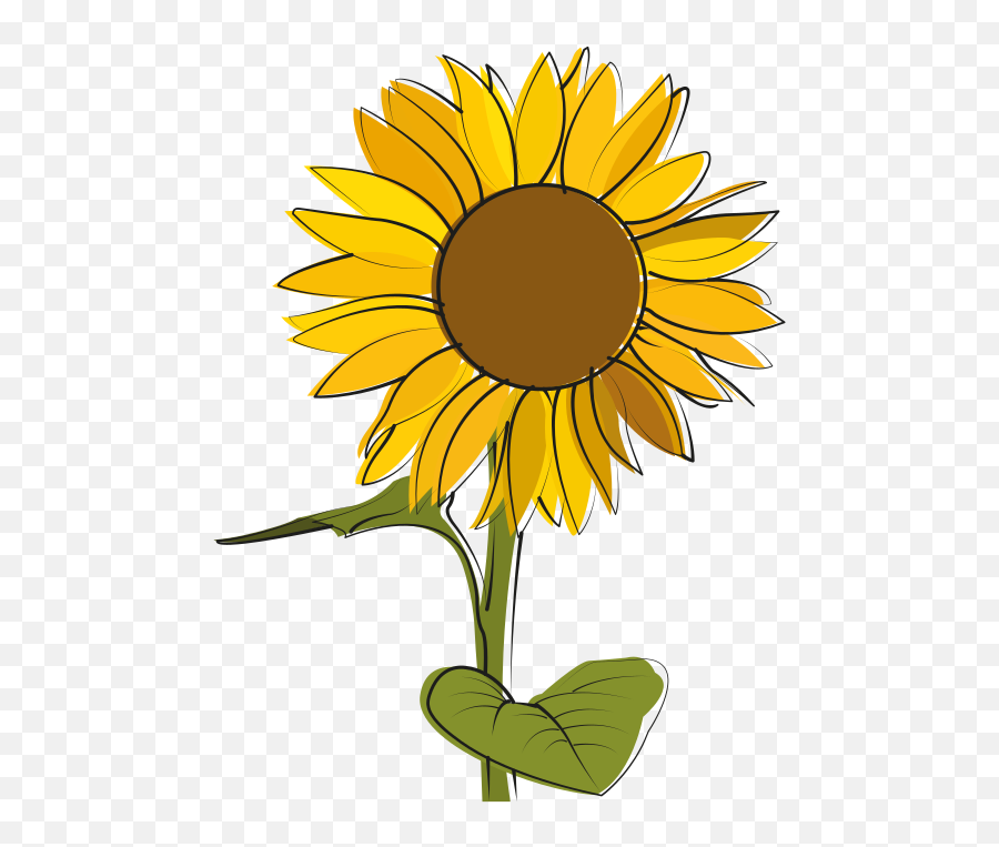 Sunflower Free Svg File - Gambar Bunga Matahari Vektor Emoji,Sunflower Emoji