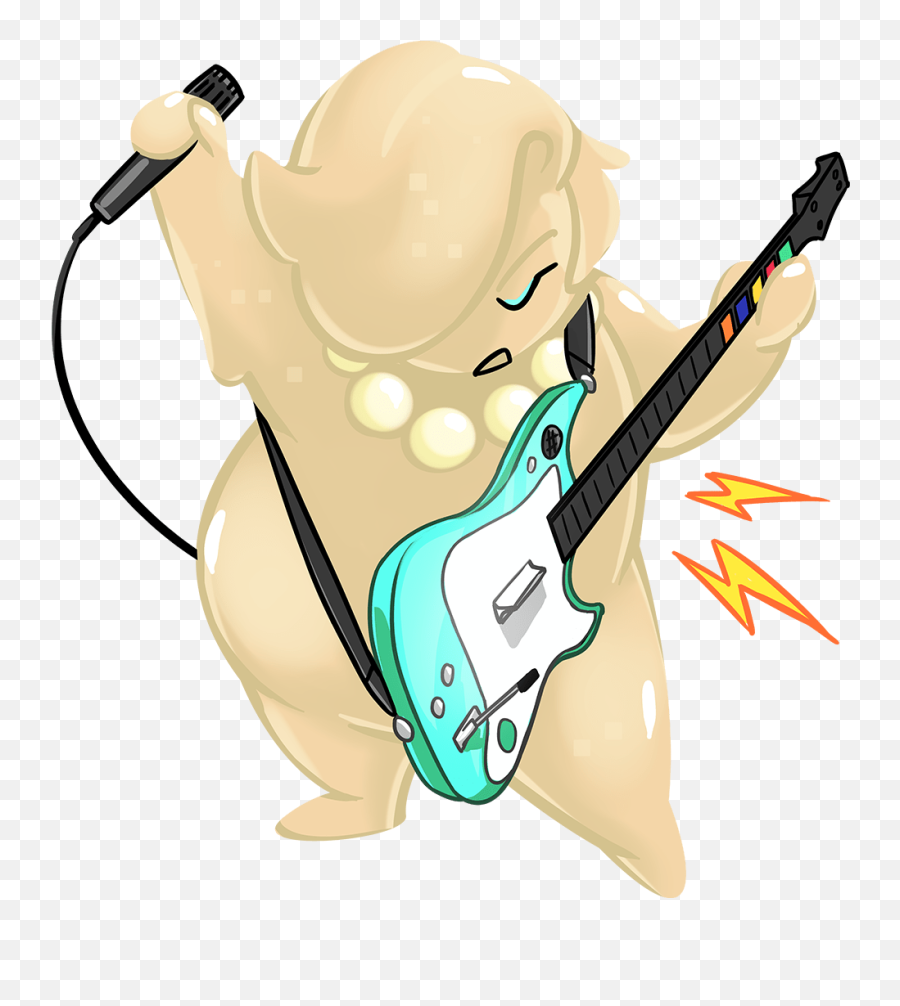 Branding Assets - Gamer Goo Emoji,Rock Girl Guitar Emoticon Facebook