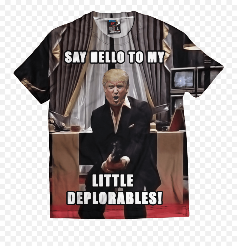 President Trump Scarface America Great Again Parody Funny T - Scarface Say Hello To My Little Friend Emoji,Funny Donald Trump Emojis