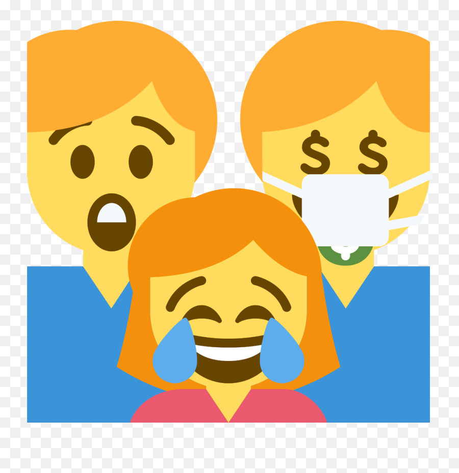 Emoji Face Mashup Bot On Twitter U200du200d Family Man - Sharing,Money Face Emoji