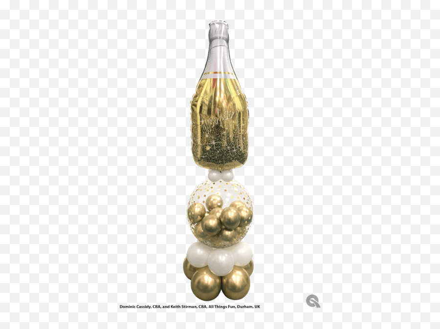 Champagne Bottle With Bubble With Small Balloons - Dot Emoji,Champagne Bottle Emoji