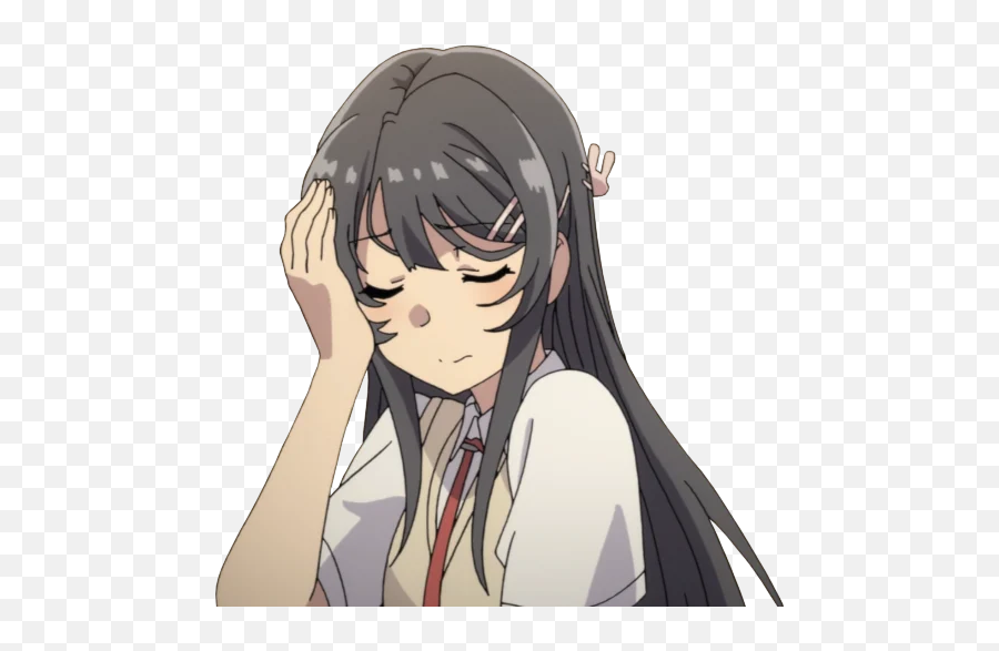 Telegram Sticker 17 From Collection Seishun Buta Yarou Wa - Bunny Girl Senapi Trasnparent Emoji,Senpai Emoji