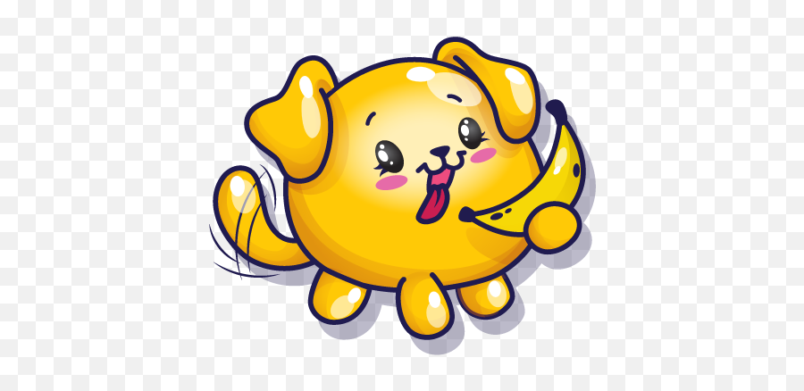 Pin - Pikmi Pops Yellow Dog Emoji,Moose Emoticon
