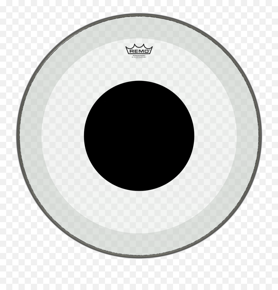 Remo 18 Powerstroke 3 Black Dot Coated Bass Drum Head Drum Emoji,Futon Emoticon