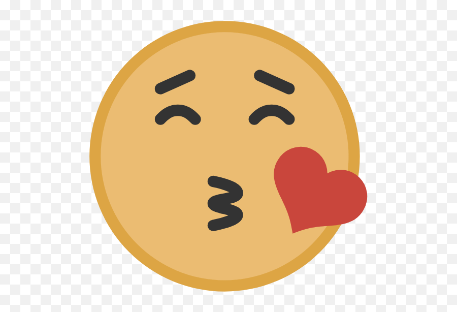 Yellow Kissing Face Graphic - Emoji Free Graphics Imagem De Beijo Em Desenho,Lips Emoji