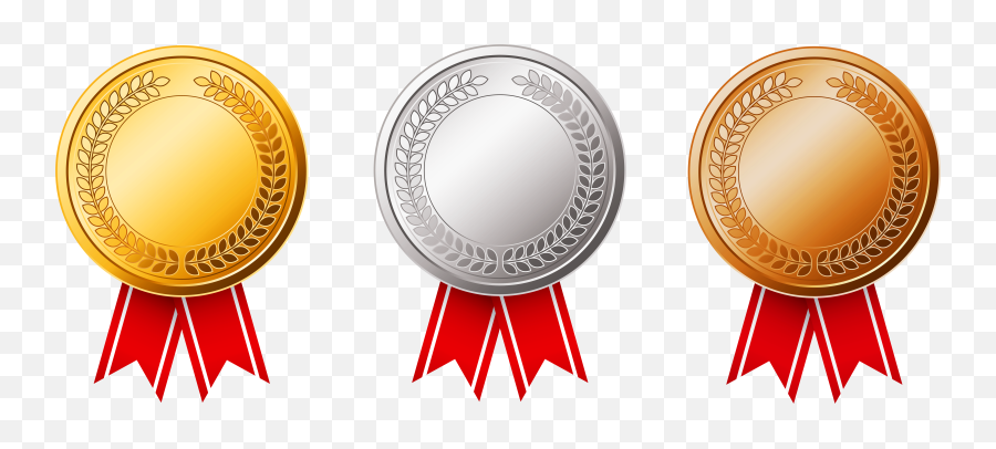 Gold And Silver Png U0026 Free Gold And Silverpng Transparent - Clip Art Bronze Silver Gold Medals Emoji,Rosette Emoji