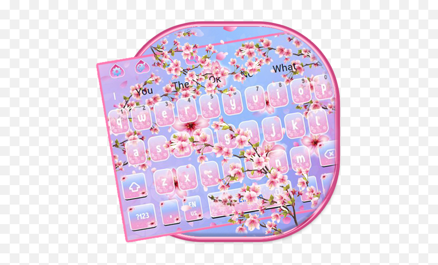 Pink Sakura Flower Keyboard Theme - Izinhlelo Zokusebenza Ku Play Store Pink Sakura Keyboard Emoji,Kanye Emoji Keyboard