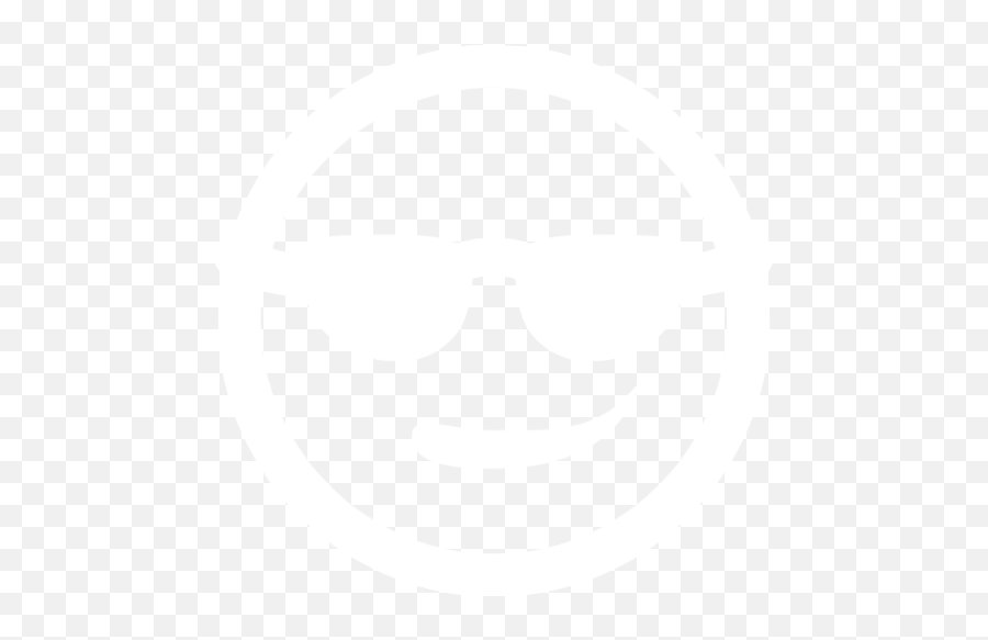 White Cool Icon - Icon Smile White Png Emoji,Cool Emoticon