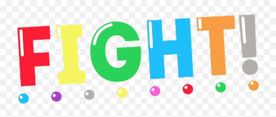 Fight Message Colorful Cute Sticker - Dot Emoji,Emoji Pop Rainbow And Candy