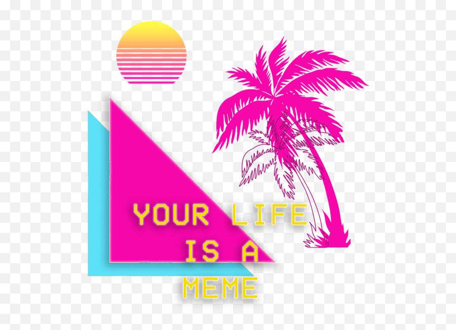 Funny Vaporwave Aesthetic Product Gift Your Life Is A Meme Greeting Card - Coconut Emoji,Your Messing With My Emotions Meme