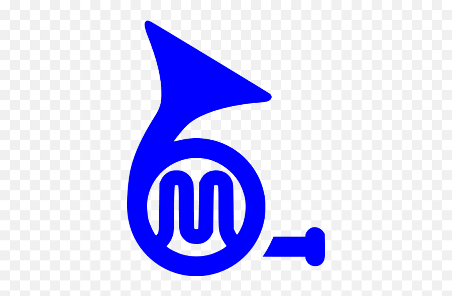 Blue French Horn Icon - Free Blue Music Icons Blue French Horn Png Emoji,French Flag Emoji