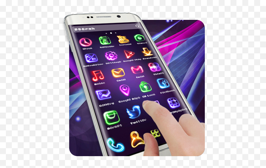 Neon Light Icon Packs - Camera Phone Emoji,Htc One A9 Messenger Make Emojis Bigger