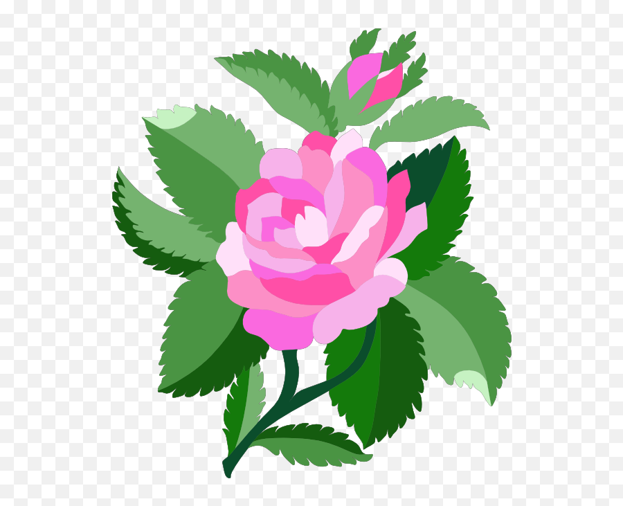 Roses Pink Rose Clip Art Noelle Nichols - Clipartix Flower Animated Pink Hd Png Emoji,Pink Rose Emoji