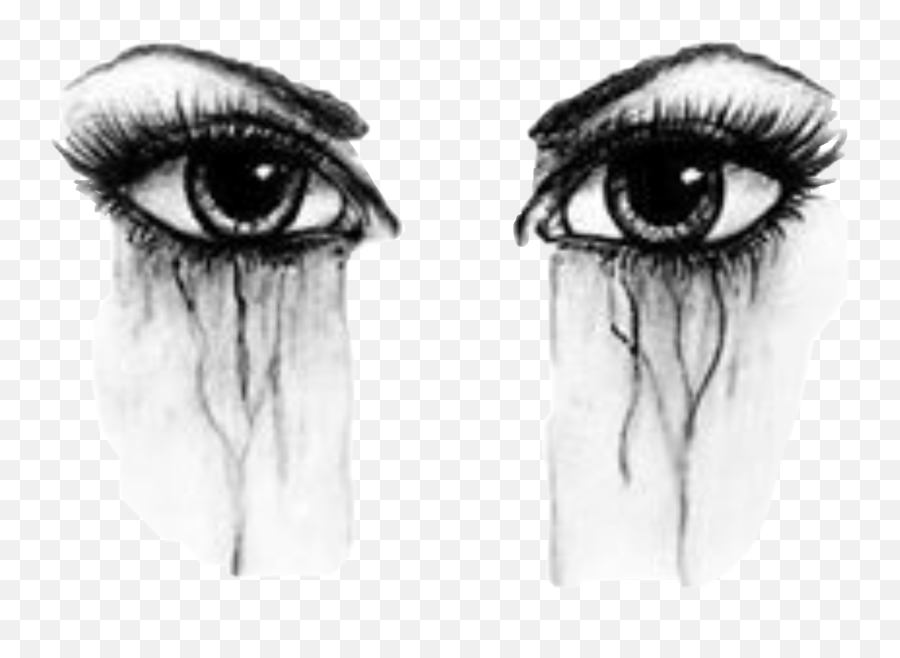 Emotion Eyes Draw Sticker - Drawings Of Eyes Sad Emoji,Eyes That Show Emotion