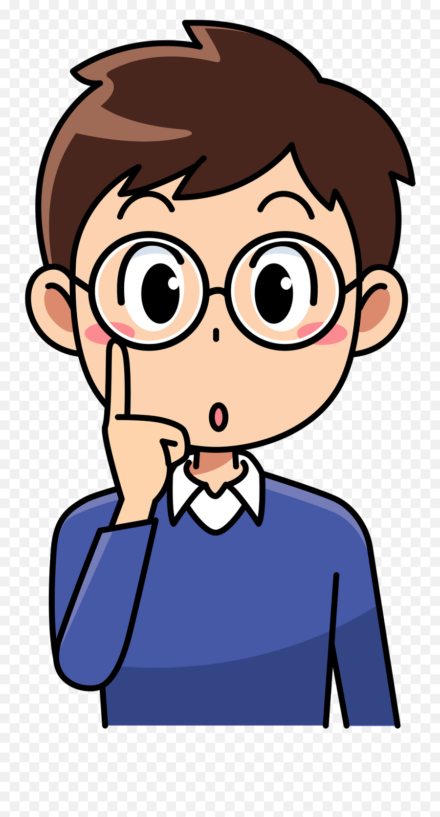 Glasses Boy Has An Idea Clipart Free Download Transparent - Substances In The Surroundings Their States And Properties Emoji,Cool Guy Emoticon Putting On Sunglasses