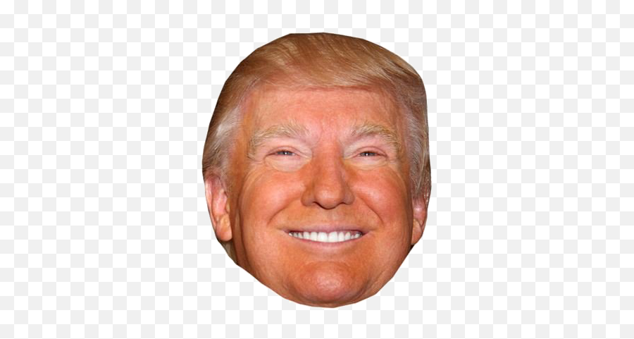 Happy Smiling Donald Trump Head Png - Donald Trump Cut Out Emoji,Funniest Donald Trump Emoji Faces