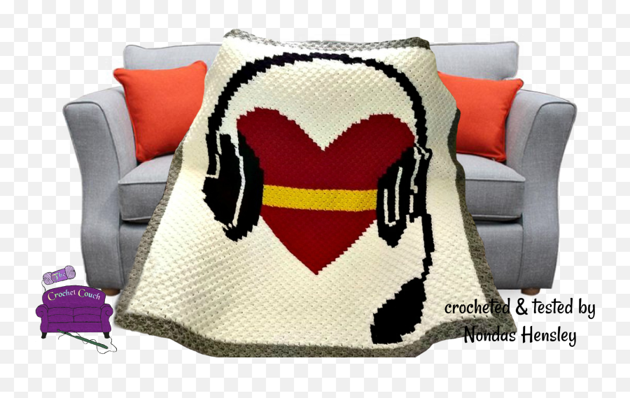 The Crochet Couch Emoji,Crochet Written Pattern C2c Emoji Shawl