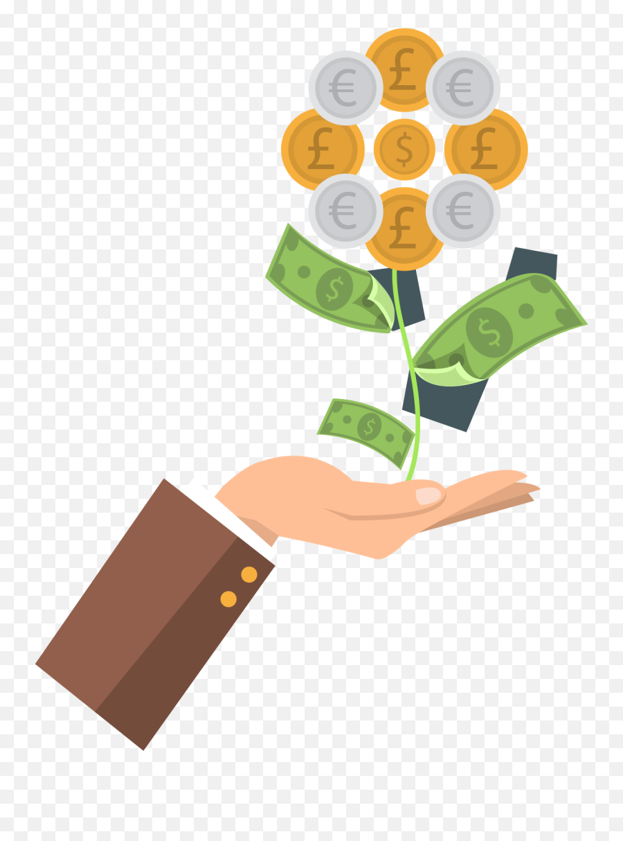 Download Service Business Money Hand Vector Gold Bank - Png Vector Money And Hand Emoji,Hand Emoticon Vector