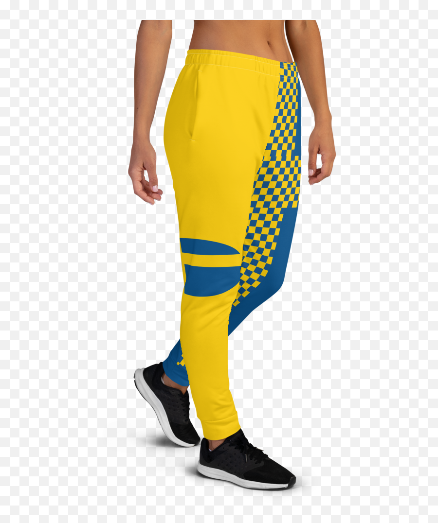 Yellow Jogger Pants With Designs Inspired By The Flag Of Sweden - Sweatpants Emoji,Yellow Emoji Outfits