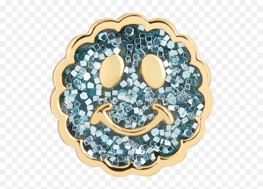 Happy Ocean Glitter Coin Emoji,Glitter Emoji With Bow