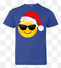Emoji Christmas Shirt Cool Sunglasses Santa Hat Family Set,Christmas Emojia