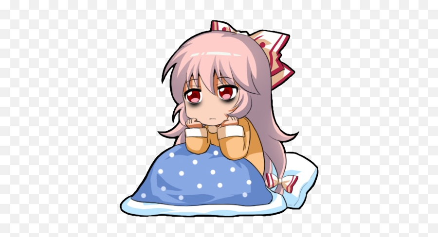 Download Cant Sleep Mokou Discord Emoji - Discord Anime Sleepy Emoji,Sleep Emoji
