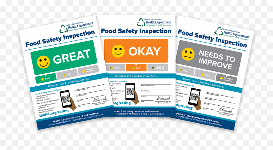 Food Safety Inspection Rating Tacoma - Pierce County Health Emoji,Food Emoji Codes Javascript