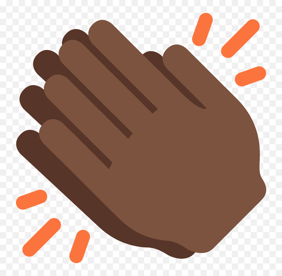 Clapping Hands Emoji With Dark Skin - Black Clapping Hands Emoji,Clapping Hands Emoji