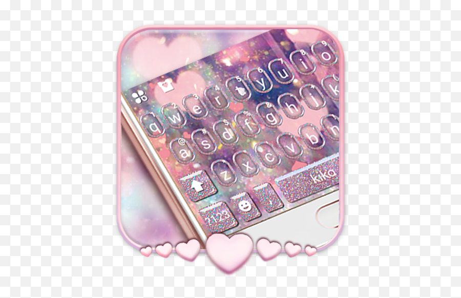 Rose Gold Heart Keyboard Theme U2013 Applications Sur Google Play - Phone Rose Gold Keyboard Emoji,Sweet Dream Emoji
