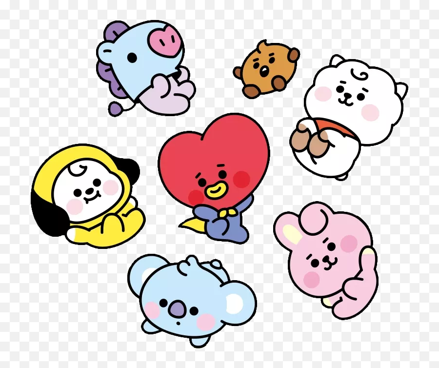 Pegatinas Kawaii - Bt21 Hobi Emoji,Como Hacer Emojis En La Computadora