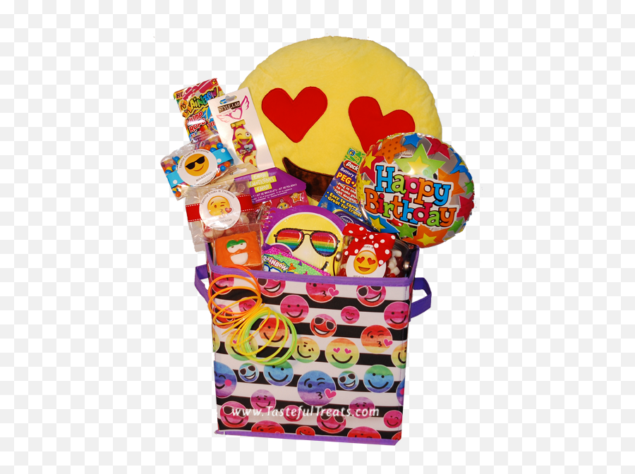 Emoji Birthday Basket - Happy,Basket Emoji