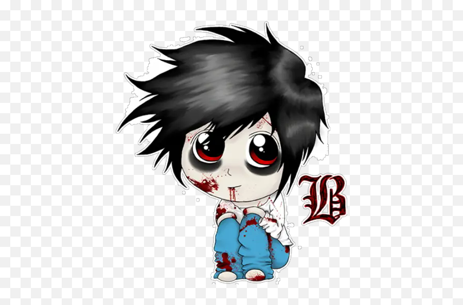 Sticker Maker - Death Note L Lawliet Emoji,Emojis Whatsapp Grandes