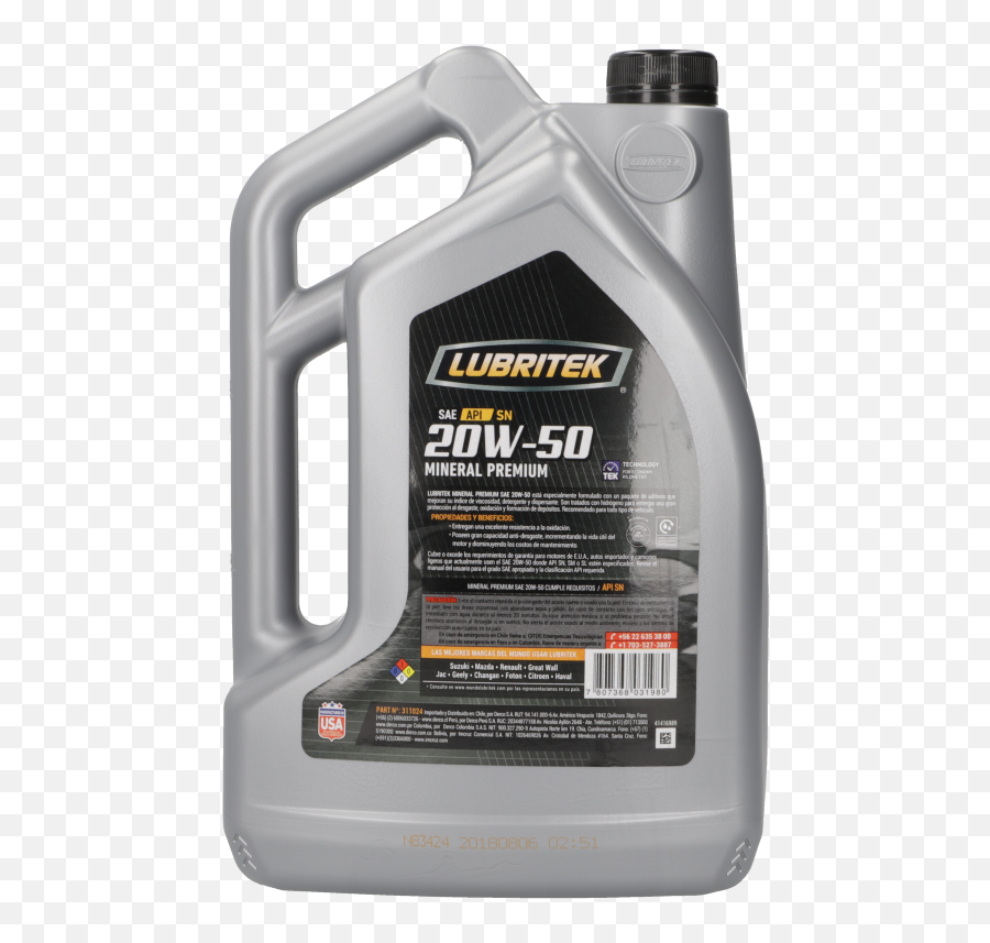 Aceite Lubritek 20w50 Galon - Motor Oil Emoji,Aveo Emotion Gti