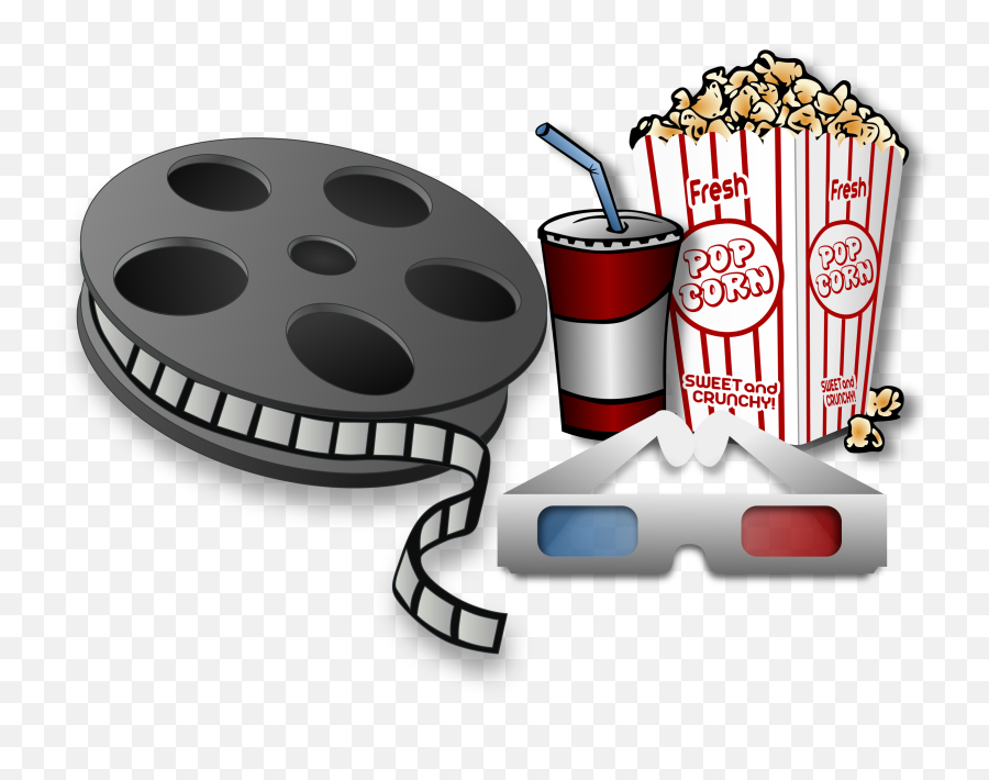 Popcorn And Movie Night - Clip Art Library Movie Reel Clip Art Emoji,Popcorn Eating Emoji
