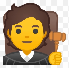 Woman Judge Emoji - Emoji Judge,Female Emoji