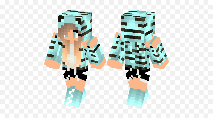 Download Minecraft Girl Skins Png Png U0026 Gif Base - Blue Cute Minecraft Girl Skins Emoji,Derp Kawaii Emoticon