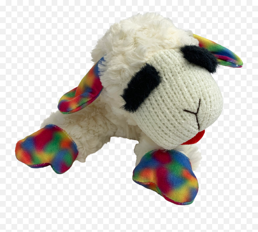 Multipet Lamb Chop Plush Dog Toy - Rainbow Lamb Chop Dog Toy Multipet Emoji,Chick Emoji Stuffed Animal
