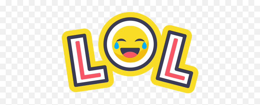 Word Lol Happy Smiley Free Icon Of - Lol Word Emoji,Lol Emoji Transparent
