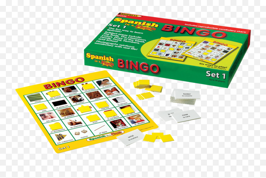 Spanish In A Flash Bingo Game Set 1 - Dot Emoji,Emoji Bingo Board For Classroom