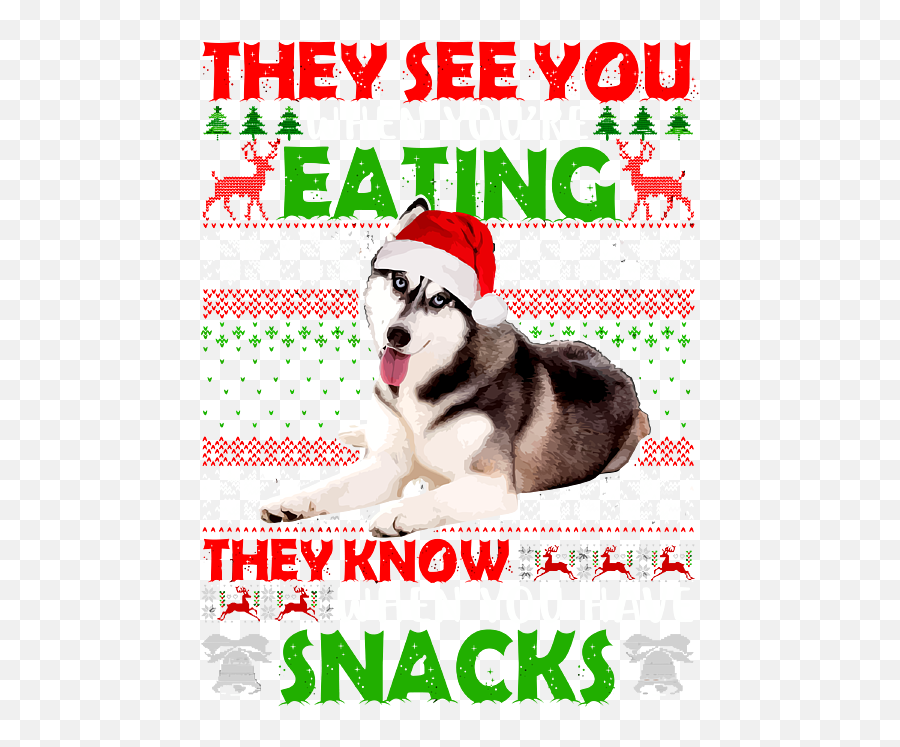 Ugly Sweater Siberian Husky They See You Eating Christmas Puzzle Emoji,Christmas Emoji Puzzles
