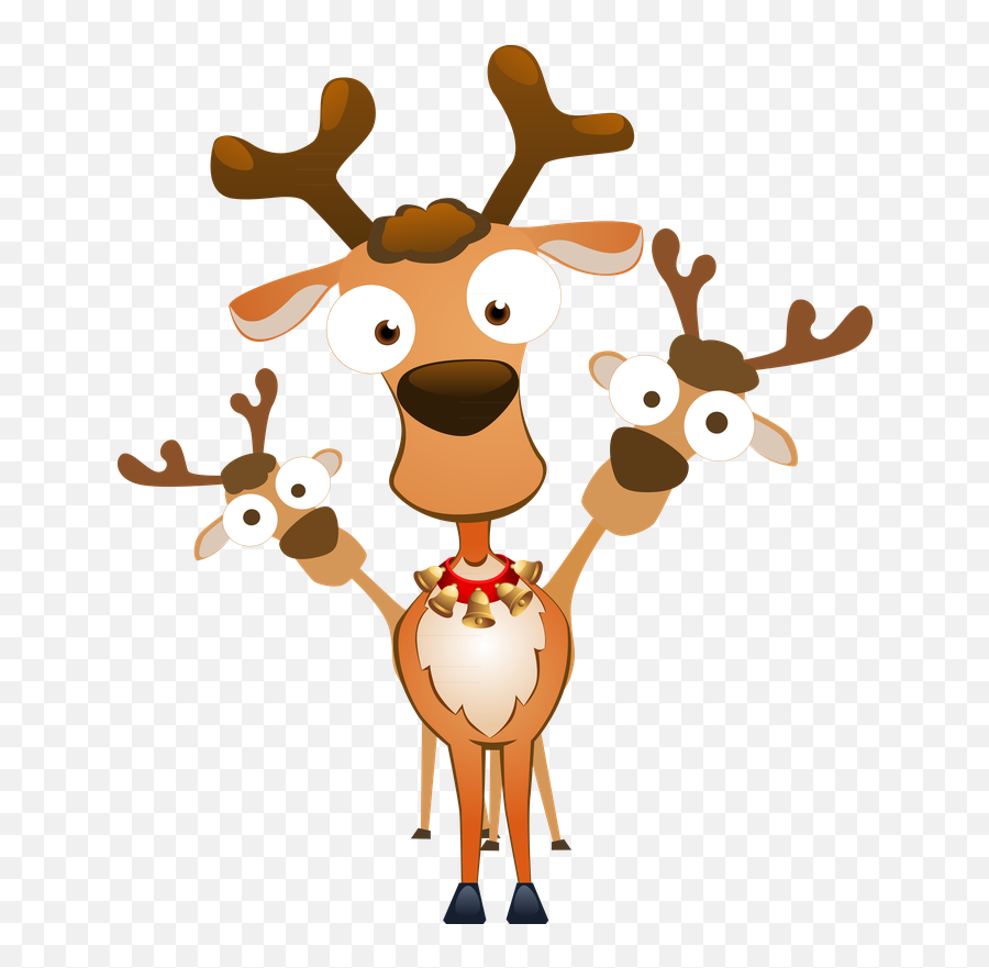 Download Claus Rudolph Reindeer Santa Christmas Emoji,Vintage Christmas Card Emoticon