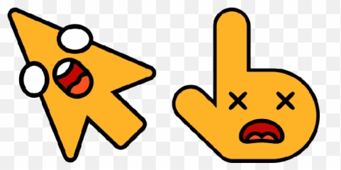 Shocked Cute Cursor Emoji,Cursor Emoji